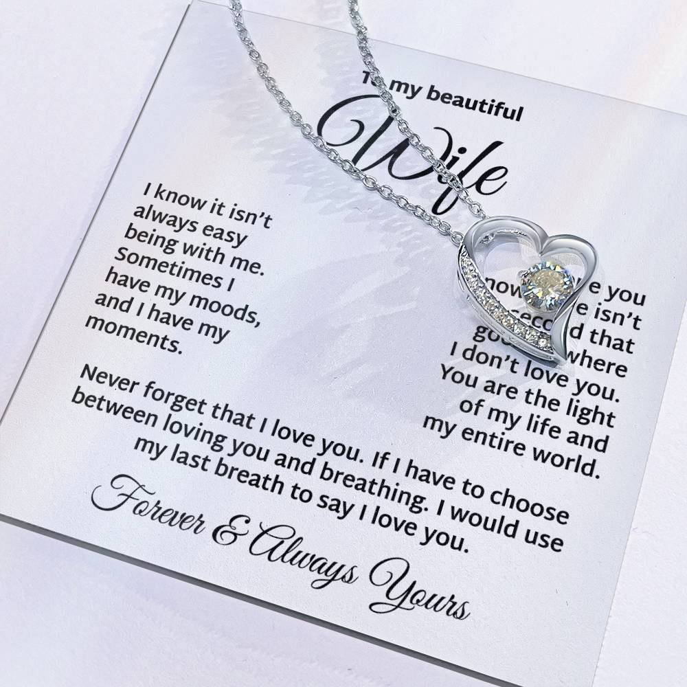 The Light Of My Life To My Wife Necklace Forever Love Necklace