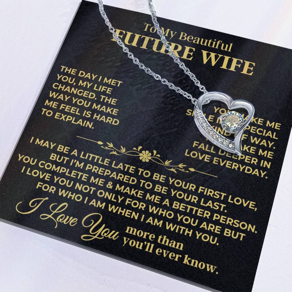 To My Beautiful Future Wife - Forever Love Gift Set - Ss546 Forever Love Necklace