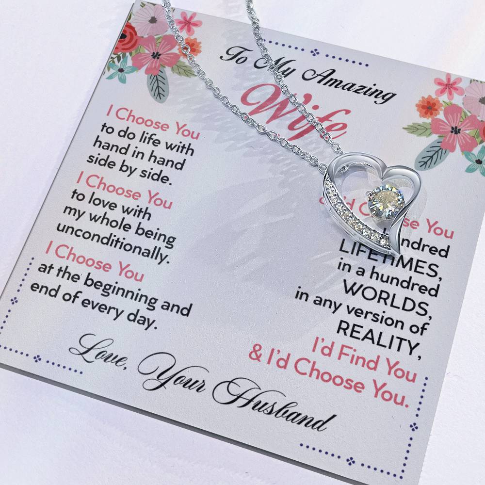To My Wife I Choose You Forever Love Necklace Forever Love Necklace