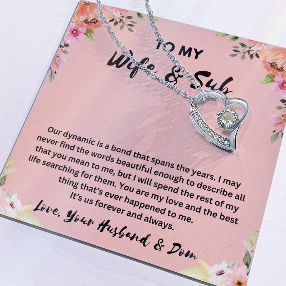 Customizable Bdsm Necklace, Wife & Submissive Necklace, Gift For Submissive, Bdsm Gift, Gift From Dom, Anniversary, Christmas, Discreet Forever Love Necklace