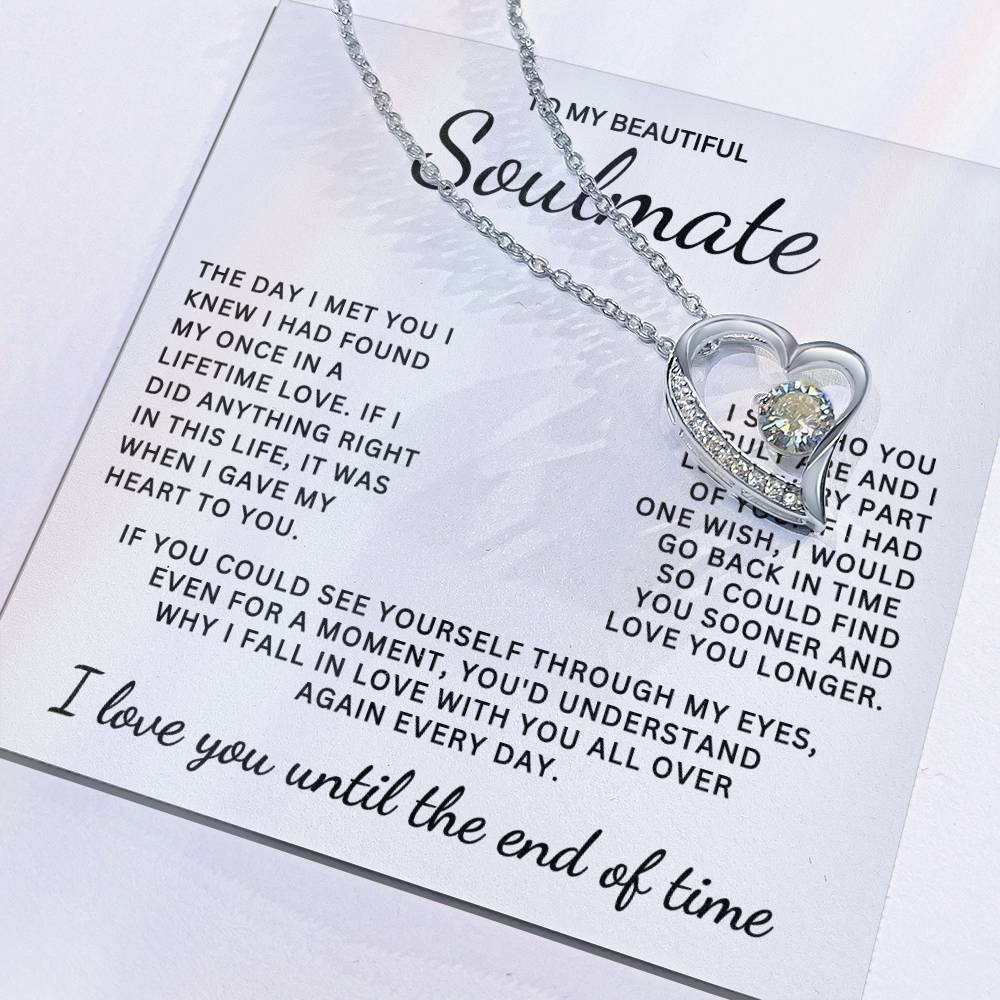 Gift For Soulmate Once In A Lifetime Love Forever Love Necklace Forever Love Necklace
