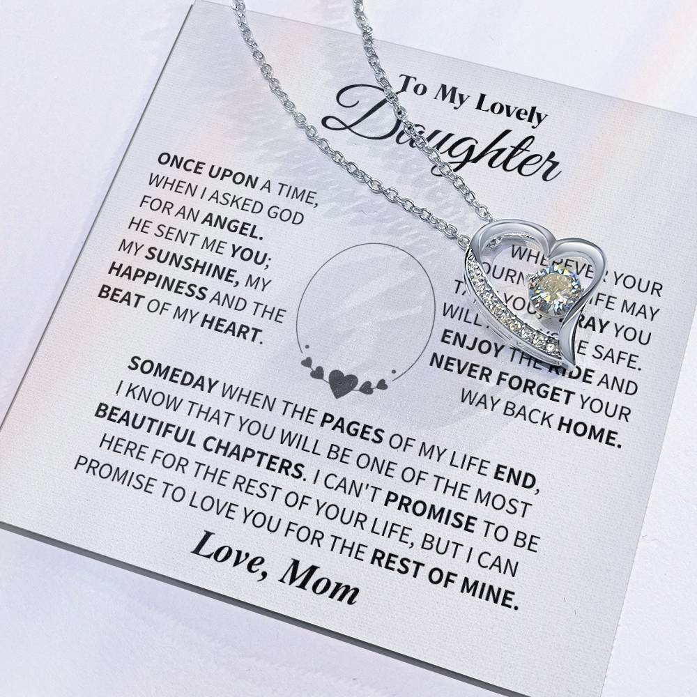 Daughter Gift- From Mom Forever Love Necklace