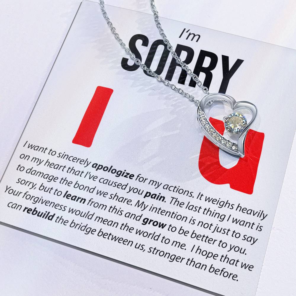 I'M Sorry, I Sincerely Apologize - Forever Love Necklace Forever Love Necklace