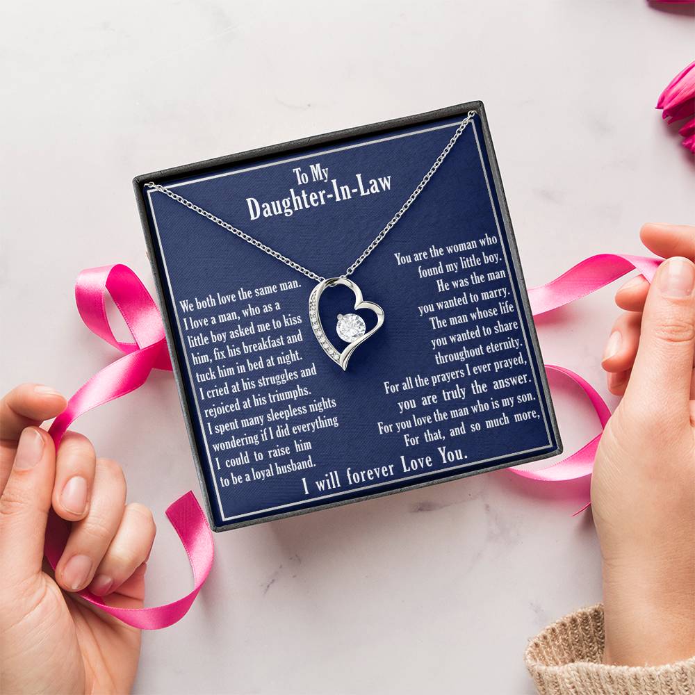 A Gift For Daughter In Law Forever Love Necklace - You Are Truly The Answer Forever Love Necklace