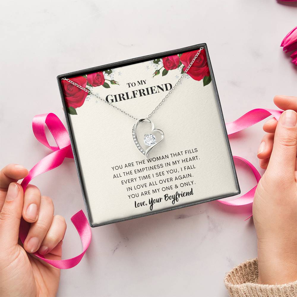 To My Girlfriend My One & Only Forever Love Necklace