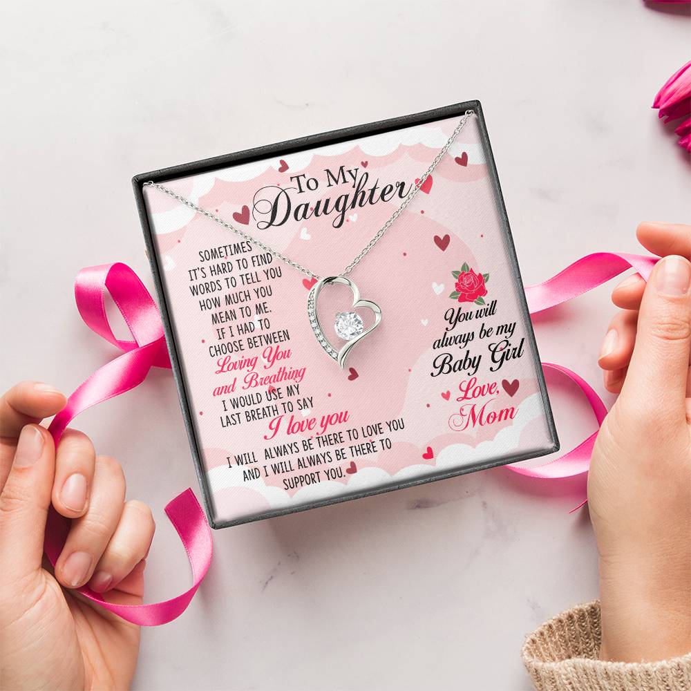 To My Daughter Necklace From Mom Gift For Daughter From Mom Birthday Gift Daughter Graduation Gift Daughter Forever Love Necklace