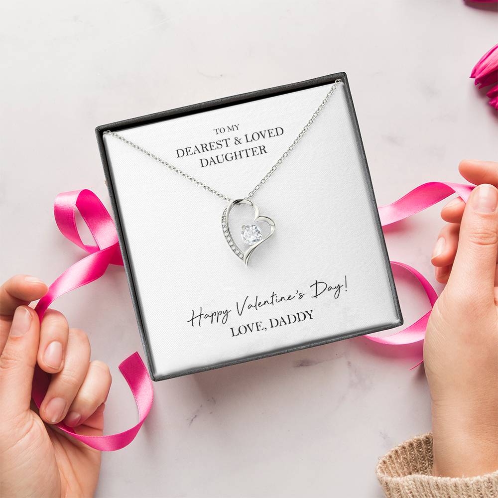 To My Dearest & Loved Daughter Forever Love Necklace
