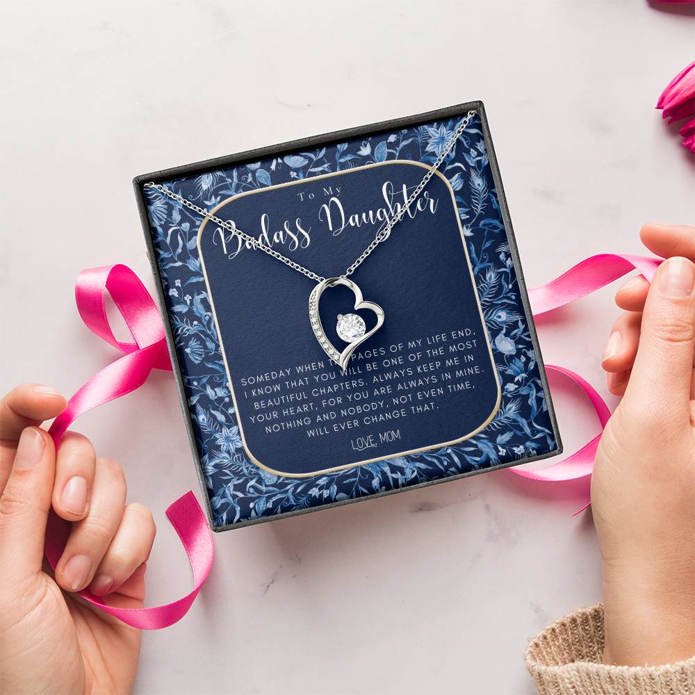 Badass Daughter Gift To My Daughter Necklace From Mom Grown Up Daughter Gift From Mom Gift For Daughter From Mom Forever Love Necklace