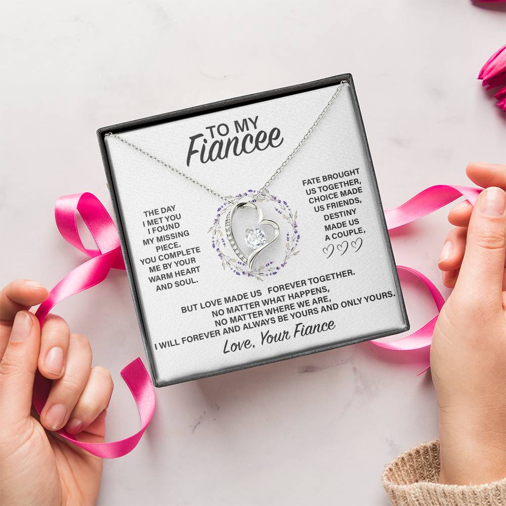 Fe004 Forever Love Necklace Gift For Fiancée Forever Love Necklace