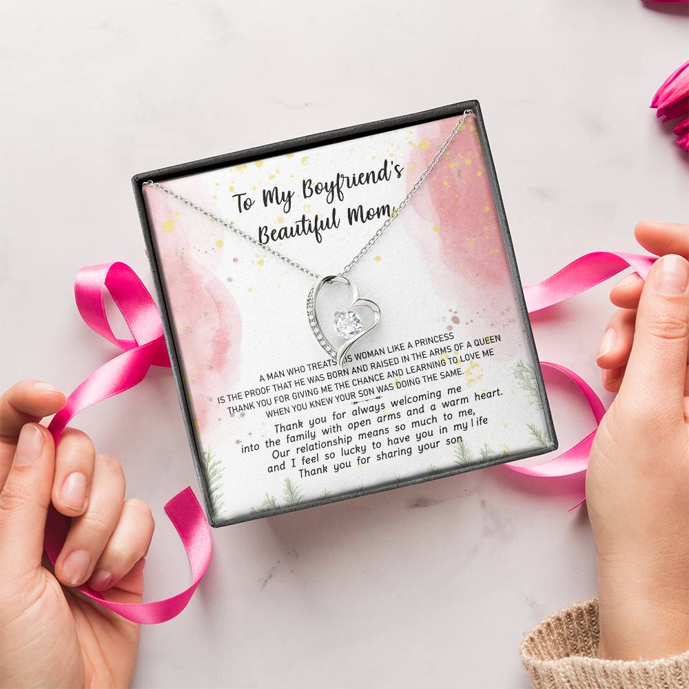 Almost Gone Gift For Boyfriend's Mom The Arms Of A Queen 2 Heart 1 Forever Love Necklace