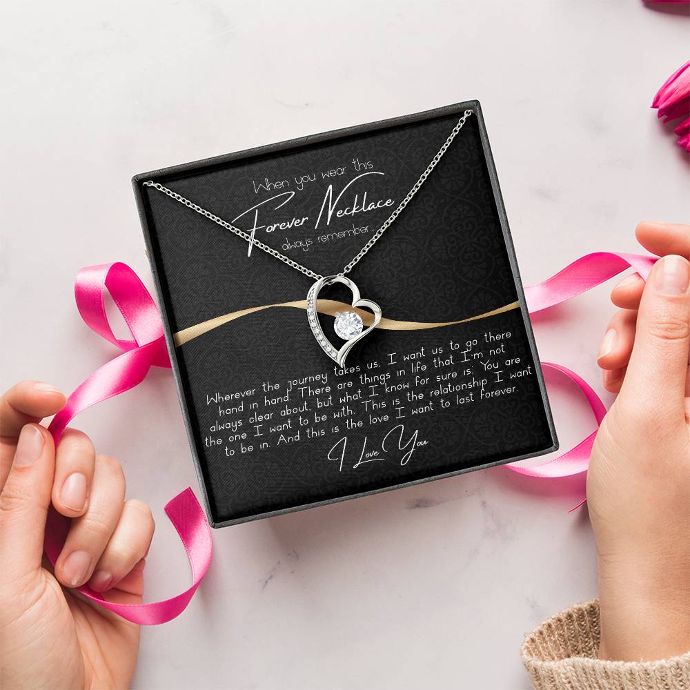 To My Wife Forever Necklace When You Wear This Necklace Always Remember. . . 1 Forever Love Necklace