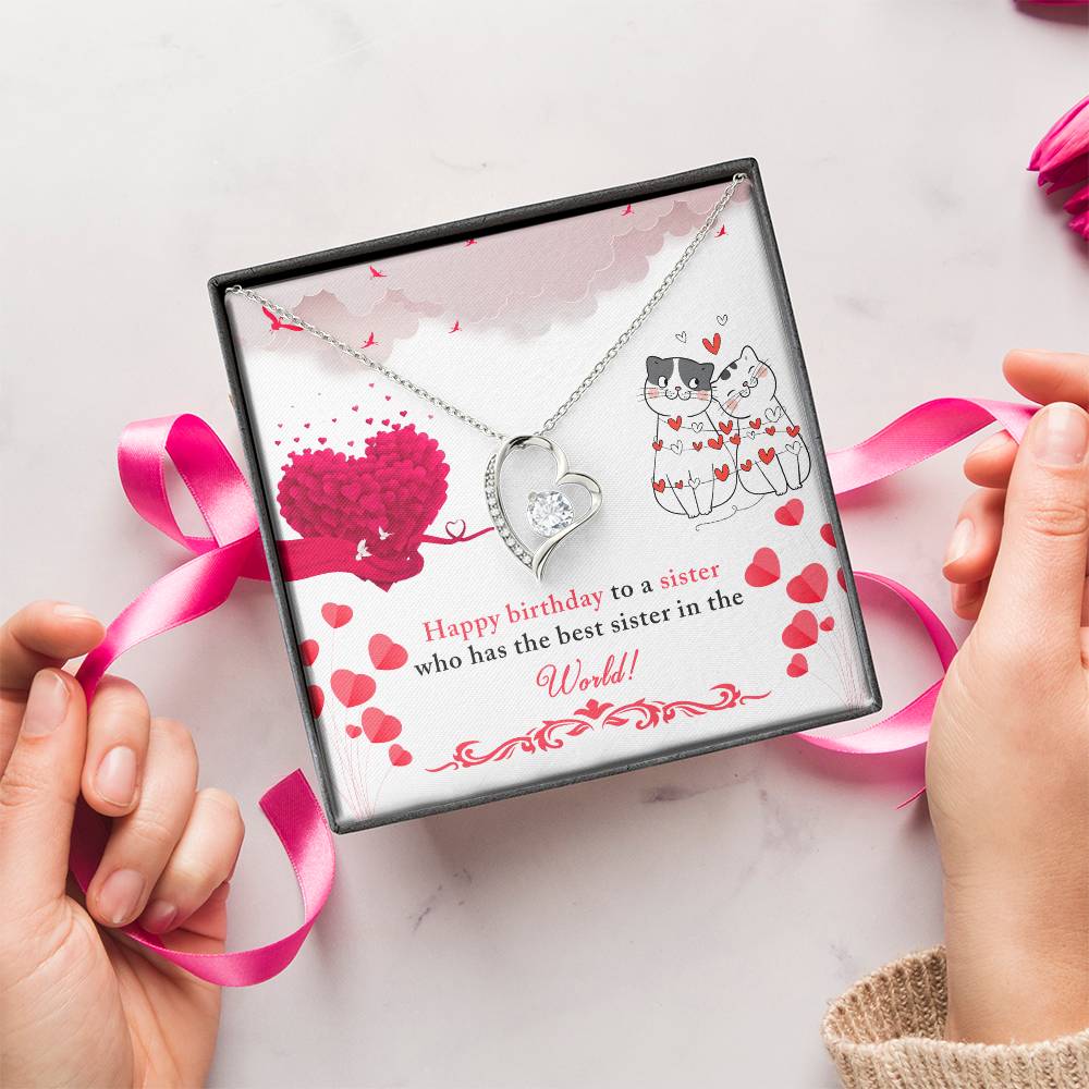 Heart Handmade Necklace For Sister Forever Love Necklace Forever Love Necklace