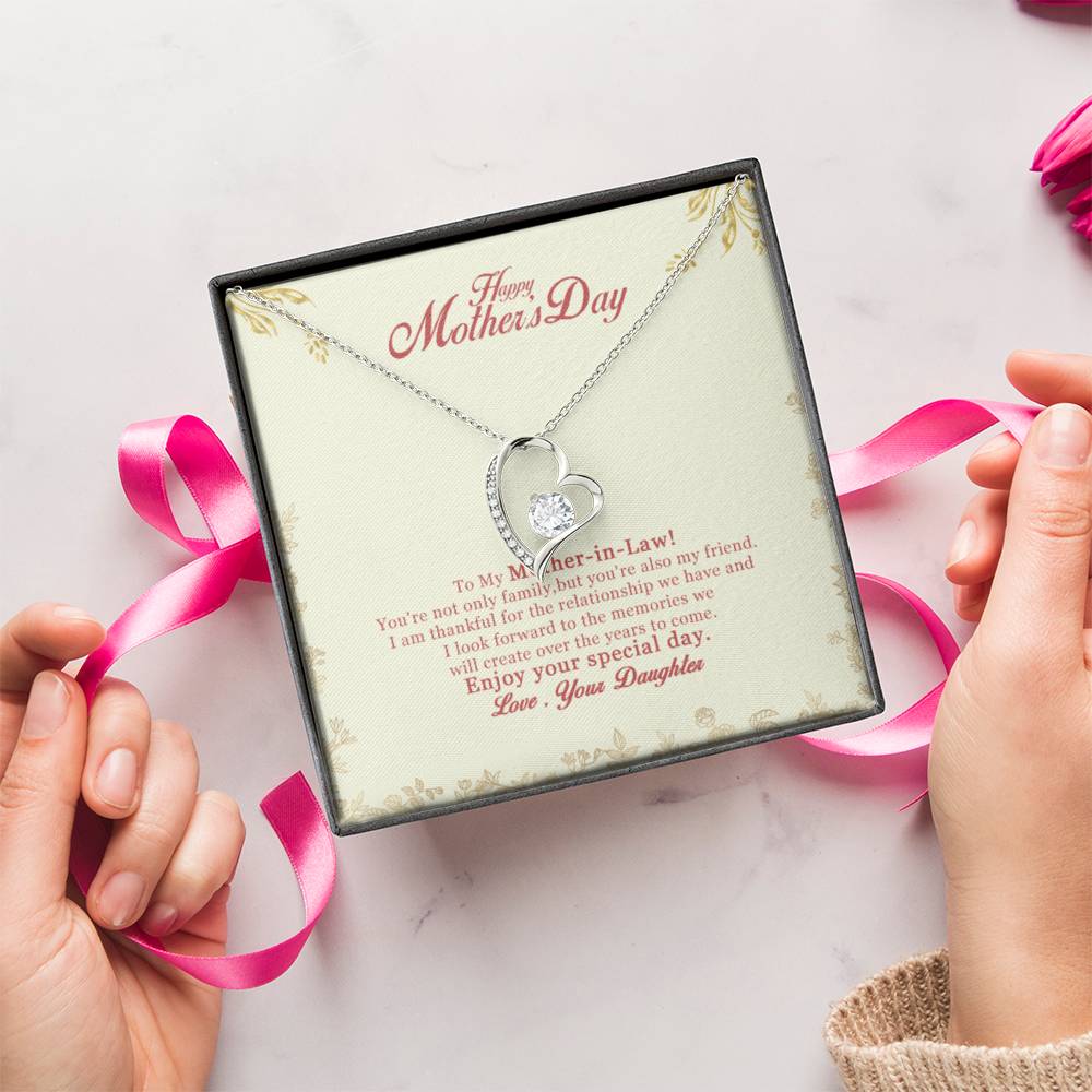 Gift For Mother In Law Enjoy Your Special Day Forever Love Necklace