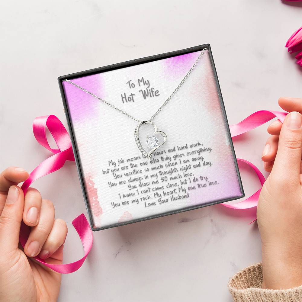 My Hot Wife You Show Me Love From Husband Heart Necklace Forever Love Necklace