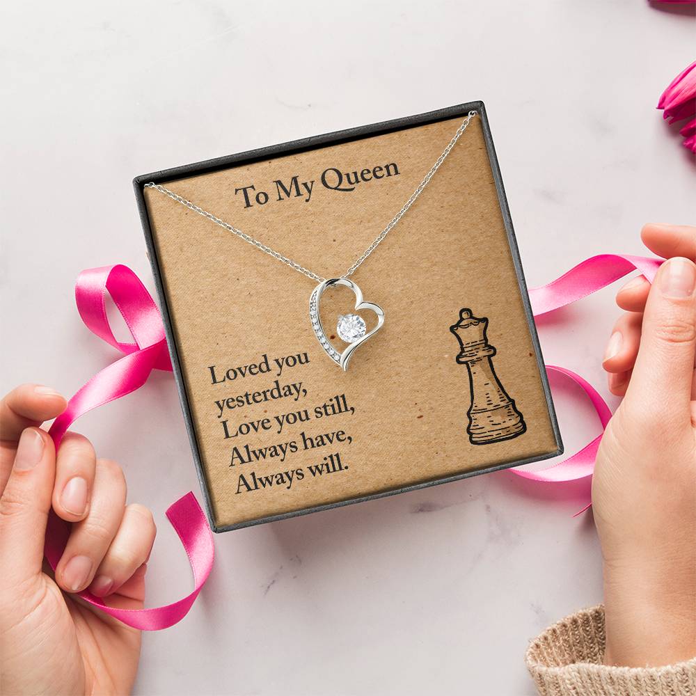 To My Queen ? Necklace - Customize Gift For Chess ? Lover ?? Forever Love Necklace