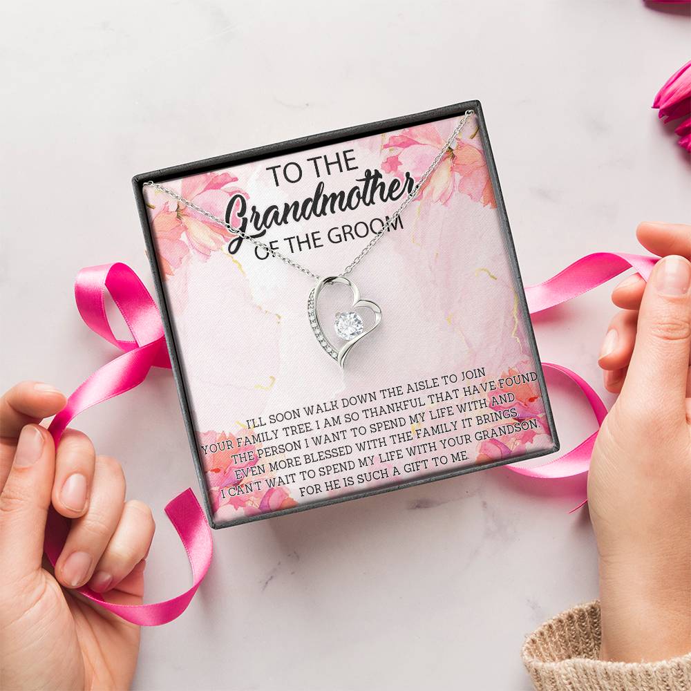 Grandmother Of The Groom Necklace Gift Grandmother Wedding Giftgrandma Of The Groom Forever Love Necklace Grandma Wedding Gift From Forever Love Necklace