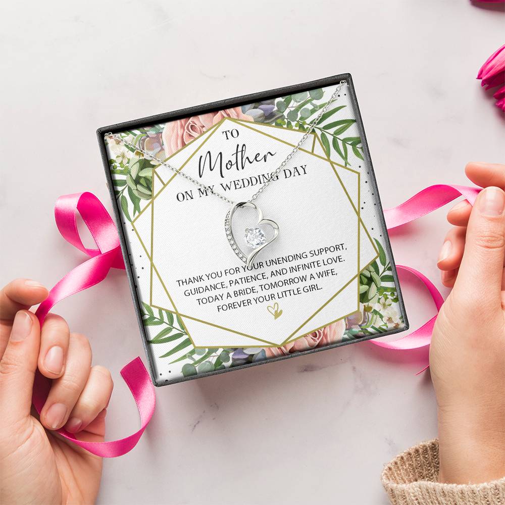 Gift For Mom On Wedding Day Mother Wedding Gift Necklace Mom Wedding Forever Love Necklace Giftthank You Mom Wedding Gift Mom On Forever Love Necklace