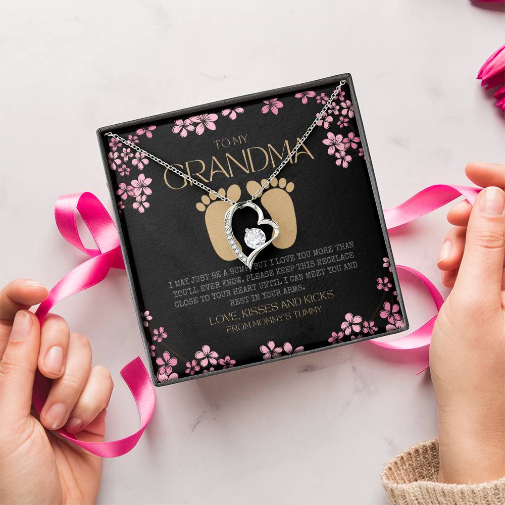 First Time Grandma Gifts Mothers Day Gift New Grandma Necklace I May Just Be A Bump But I Love You More Than You Ever Know Forever Love Necklace