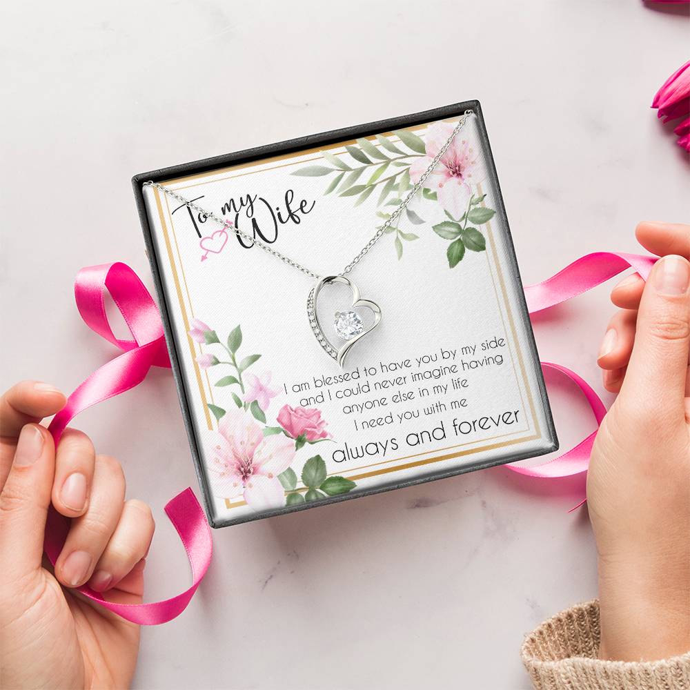 To My Wife Necklace Anniversary Gift For Wife Birthday Gift For Wife Gift For Wife Necklace For Wife Gift For Wife Birthday Forever Love Necklace
