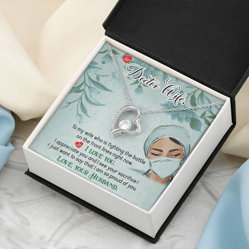 Dear Wife - I Appreciate You And I See Your Sacrifice - Forever Love Necklace Forever Love Necklace