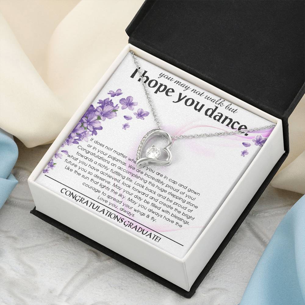 Class Of 2022 Graduation Gift For Daughter Senior 2021 Graduation Necklace Gift Box No Walk Graduation Forever Love Necklace