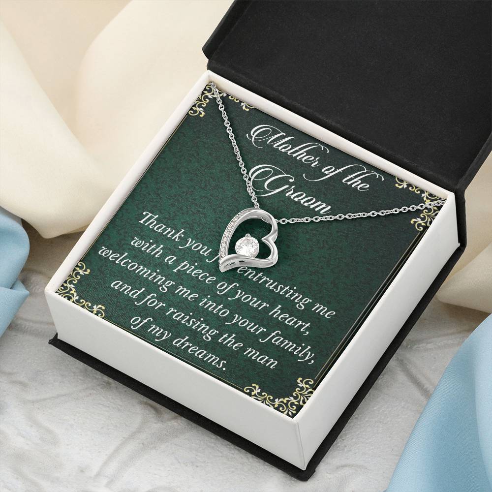 Mother Of The Groom Necklace From Bride Mother In Law Necklace Gift Groom's Mother Forever Love Necklace Mother Of The Groom Wedding Gift Forever Love Necklace