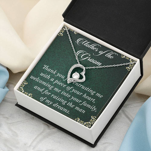 Mother Of The Groom Necklace From Bride Mother In Law Necklace Gift Groom's Mother Forever Love Necklace Mother Of The Groom Wedding Gift Forever Love Necklace