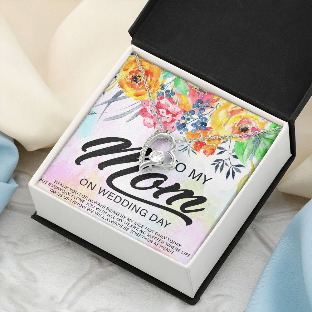 Necklace For Mom On Wedding Daymom On Wedding Day Jewelry To My Mom Necklace Wedding Necklace For Mom Mother Of The Groom Bride Forever Love Necklace