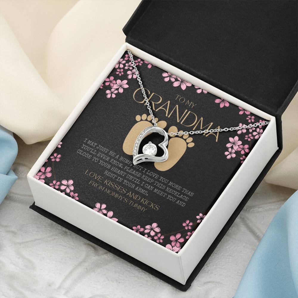 First Time Grandma Gifts Mothers Day Gift New Grandma Necklace I May Just Be A Bump But I Love You More Than You Ever Know Forever Love Necklace