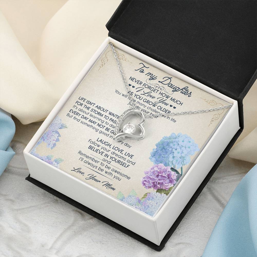 To My Daughter I Love You Anniversary Lovingly Mom Birthday Gift Daughter Graduation Gift Grown Up Daughter Daughter Birthday Forever Love Necklace