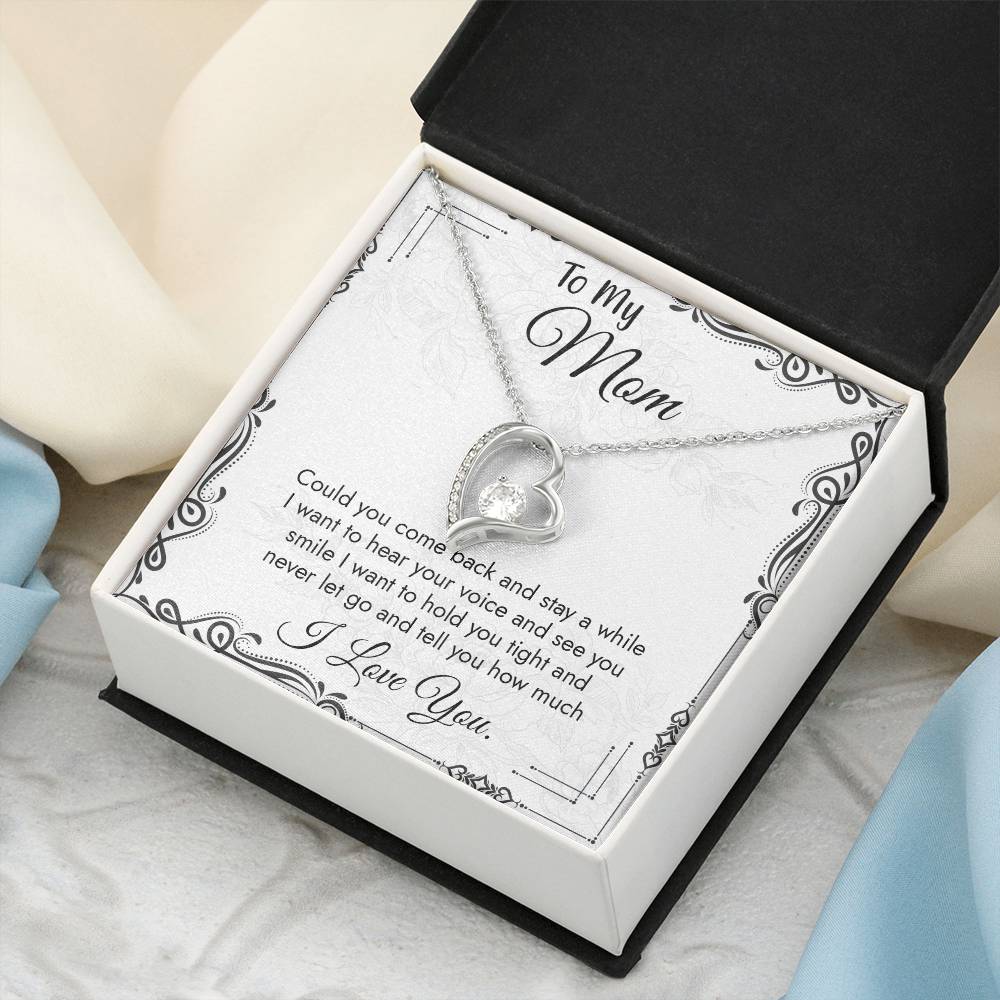 To My Mom Necklace Gift For Mom Mother Necklace Gift From Child To Mom Customize Initial Necklace Gift Forever Love Necklace