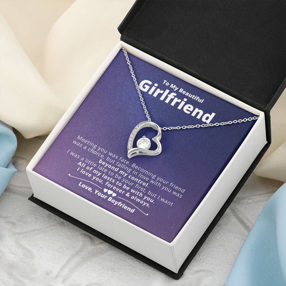 To My Girlfriend - Falling In Love With You - Forever Love Necklace Forever Love Necklace