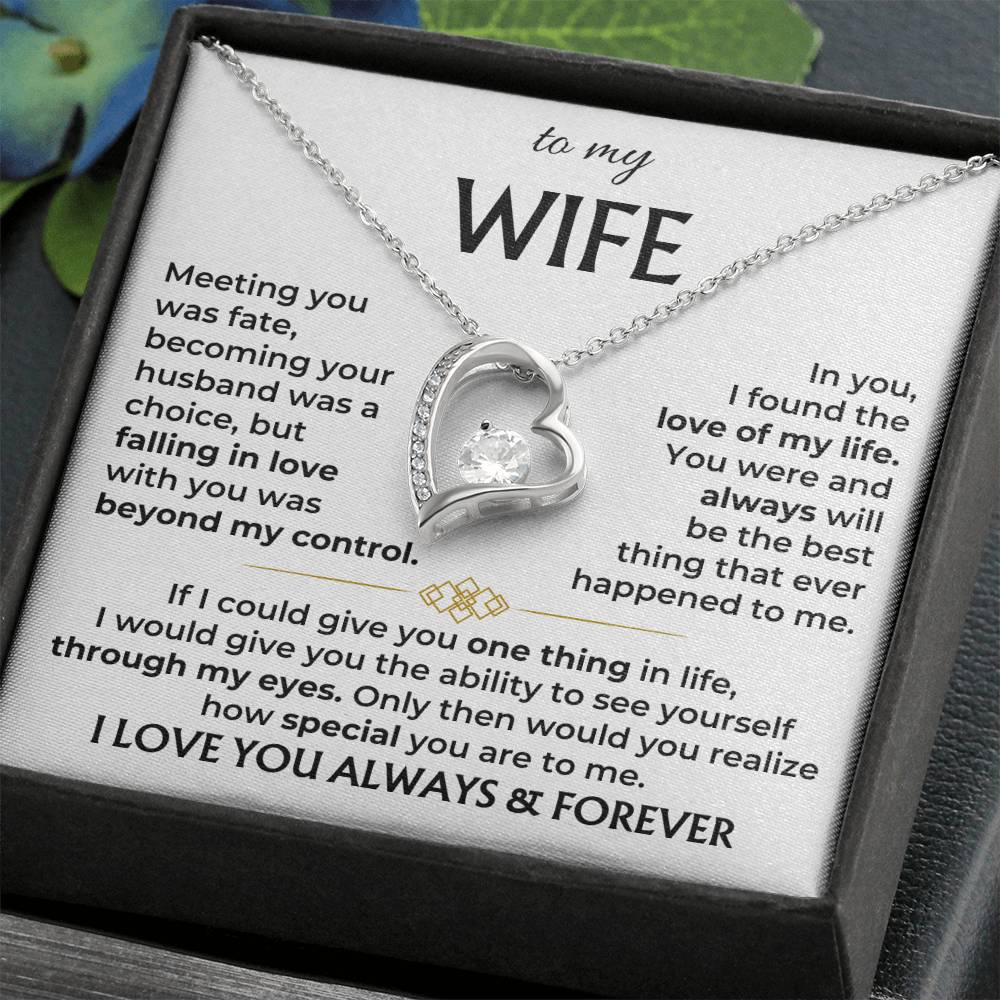 To My Wife - I Love You Always & Forever - Gift Set Forever Love Necklace