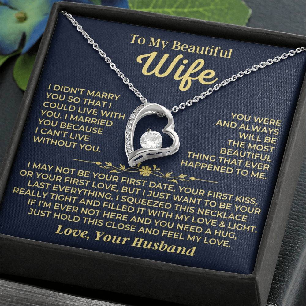 To My Beautiful Wife - Forever Love Gift Set - Ss535 Forever Love Necklace
