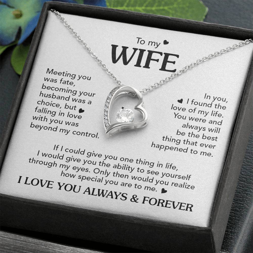 To My Wife Choice Foreve Love Necklace Forever Love Necklace