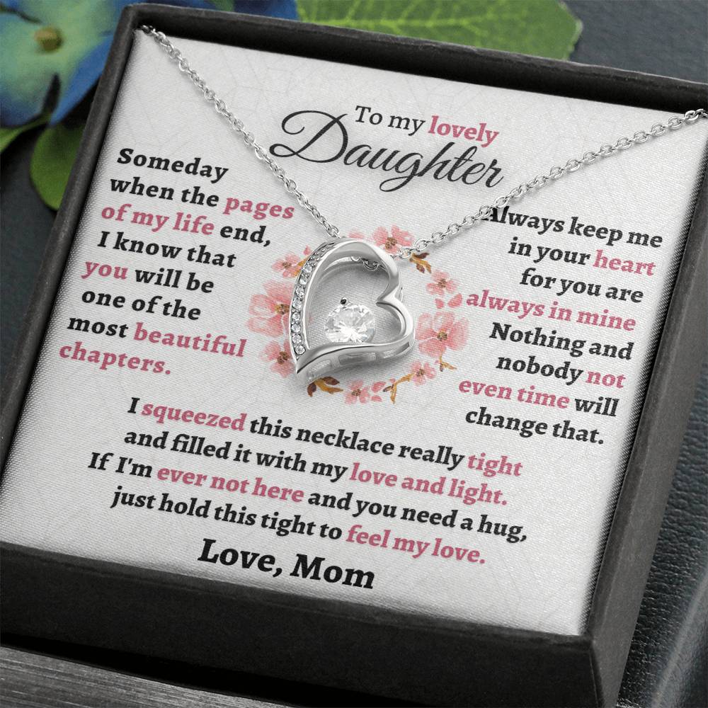 Gift For Daughter From Mom - Feel My Love Forever Love Necklace