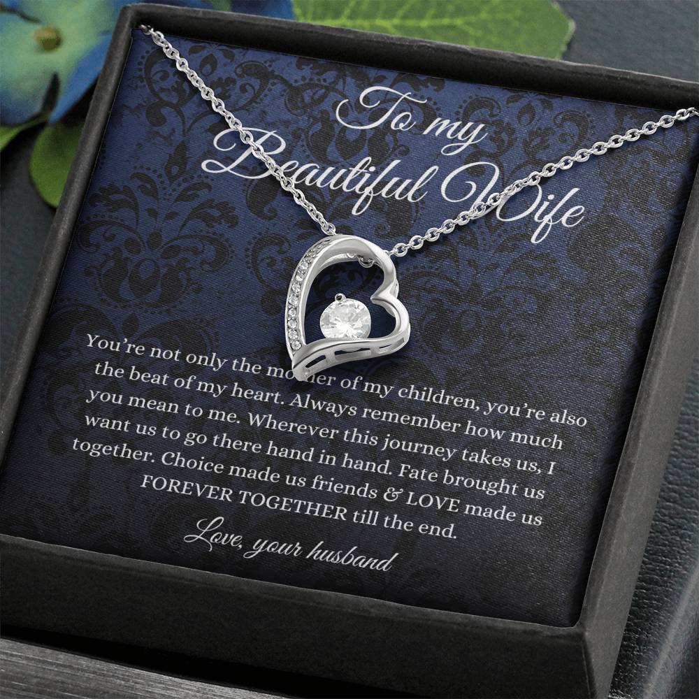 To My Beautiful Wife From Husband Forever Love Necklace