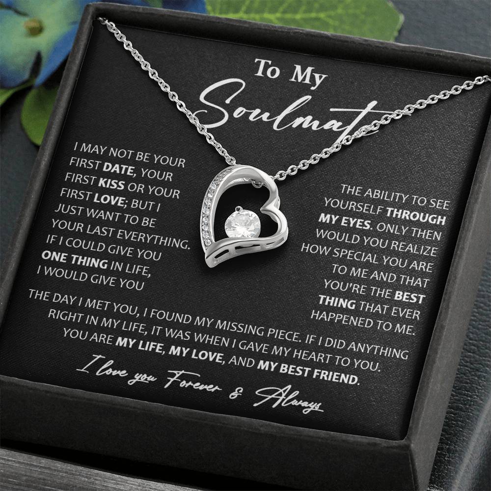 To My Soulmate Necklace, Christmas, Valentine Gift For Her, Gift For Soulmate Forever Love Necklace