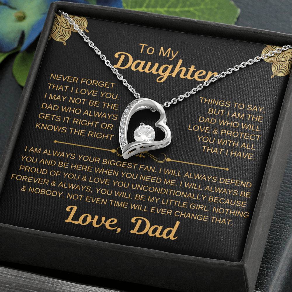 To My Daughter-Forever Love Necklace Forever Love Necklace