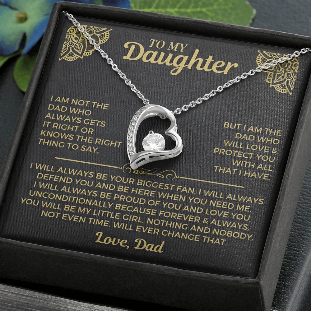 You Will Always Be My Little Girl - Necklace For Daughter From Dad Forever Love Necklace