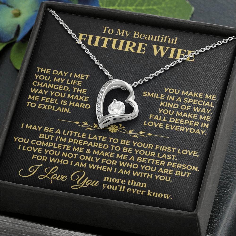 To My Beautiful Future Wife - Forever Love Gift Set - Ss546 Forever Love Necklace