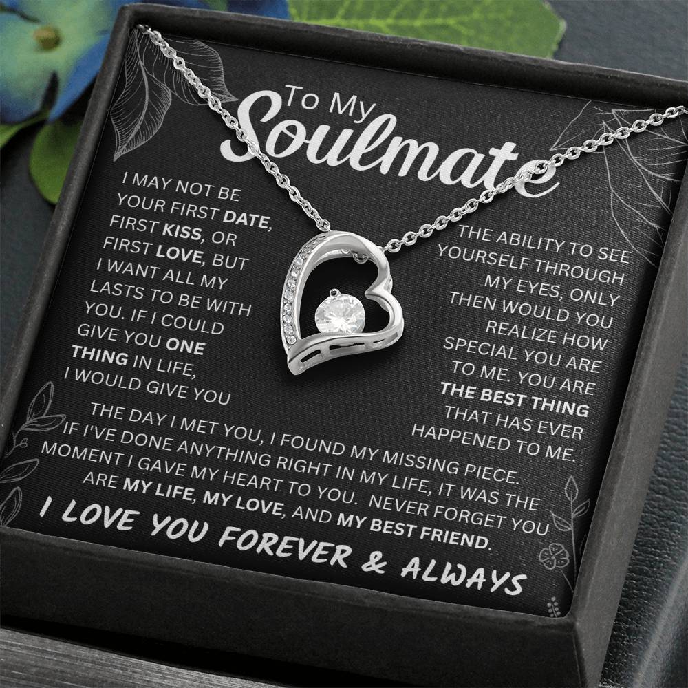 To My Soulmate Forever & Always Forever Love Necklace