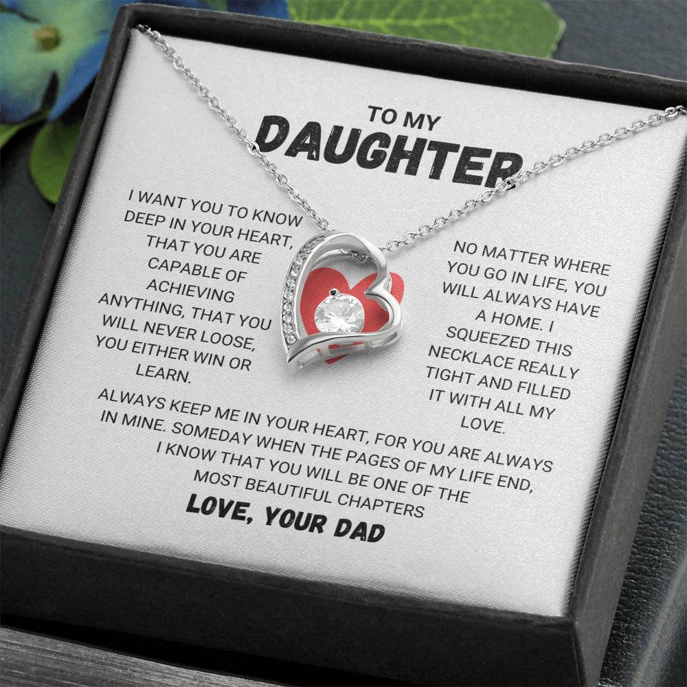To My Daughter - Forever Love Necklace Forever Love Necklace