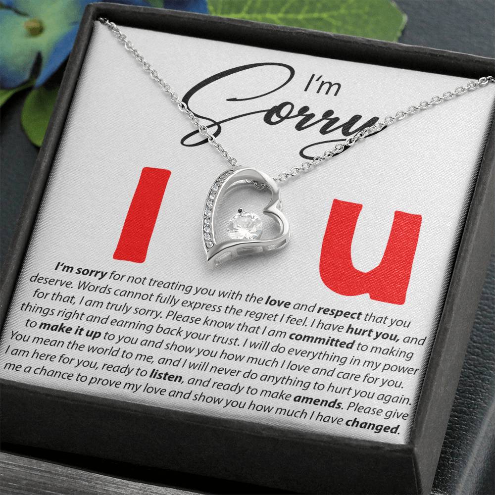 I'M Sorry - I Love You - Forever Love Necklace Forever Love Necklace