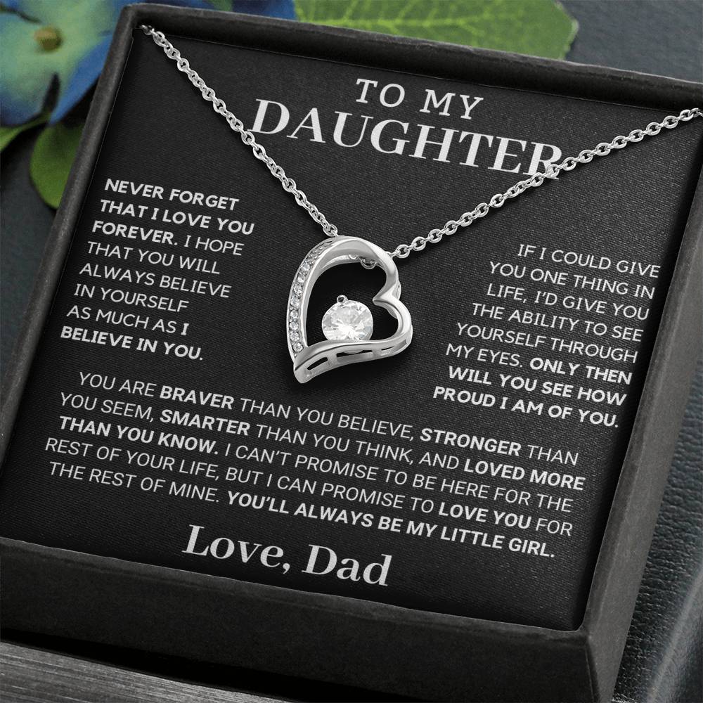 Gift For Daughter Only Then Will You See Forever Love Necklace