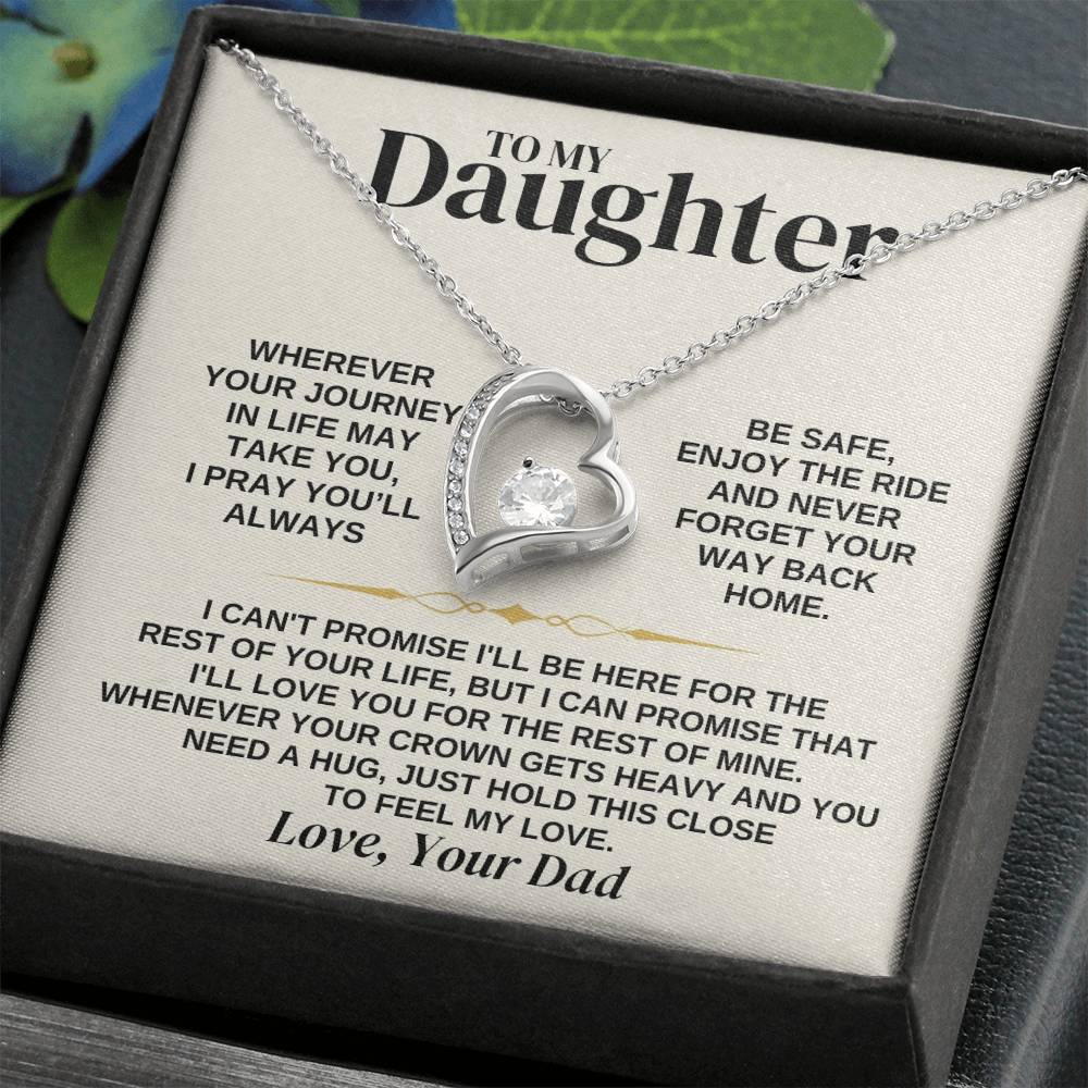 To My Daughter - Love Dad - Necklace Gift Set - Ss308 Forever Love Necklace