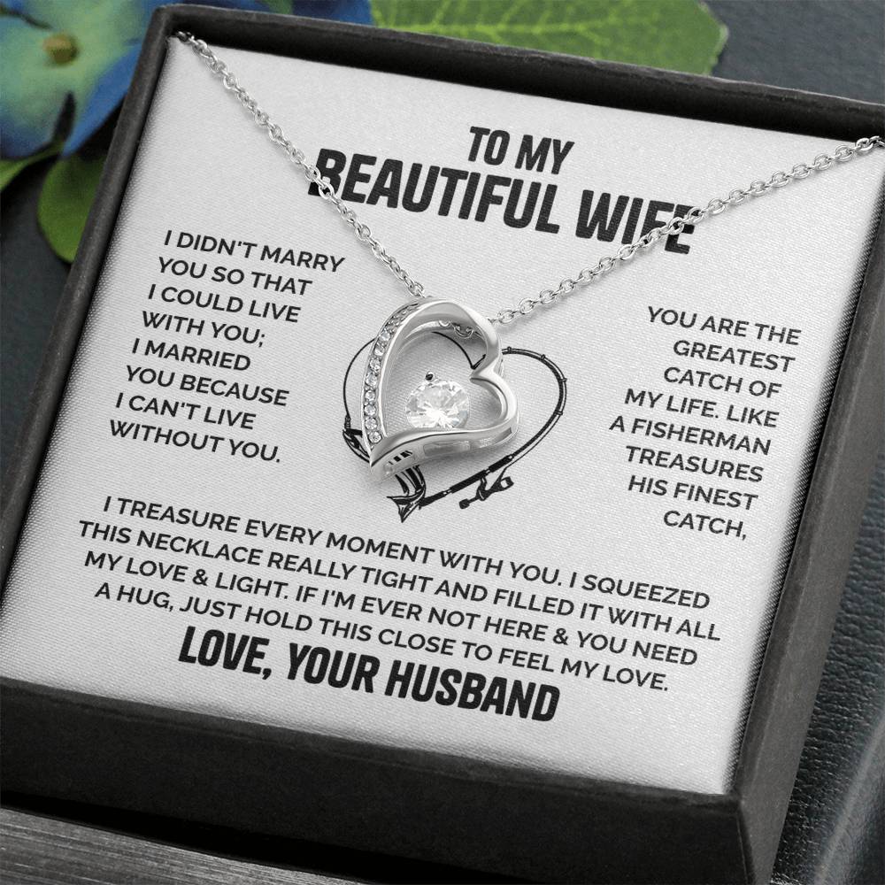 Wife Heart Necklace Love Husband Forever Love Necklace