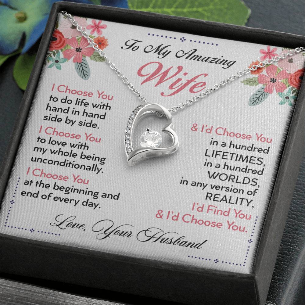 To My Wife I Choose You Forever Love Necklace Forever Love Necklace
