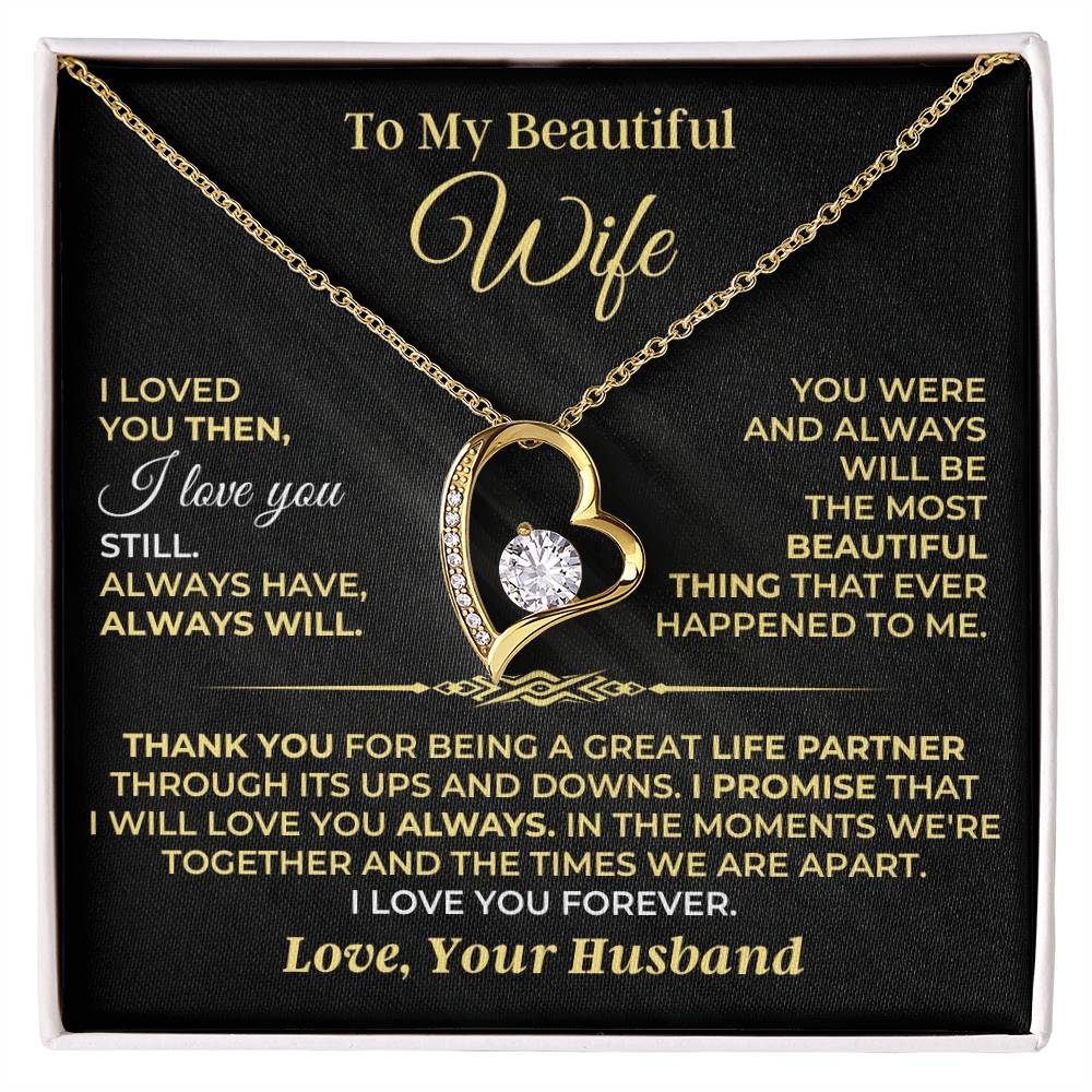 To My Beautiful Wife - Forever Love Gift Set - Ss532 Forever Love Necklace