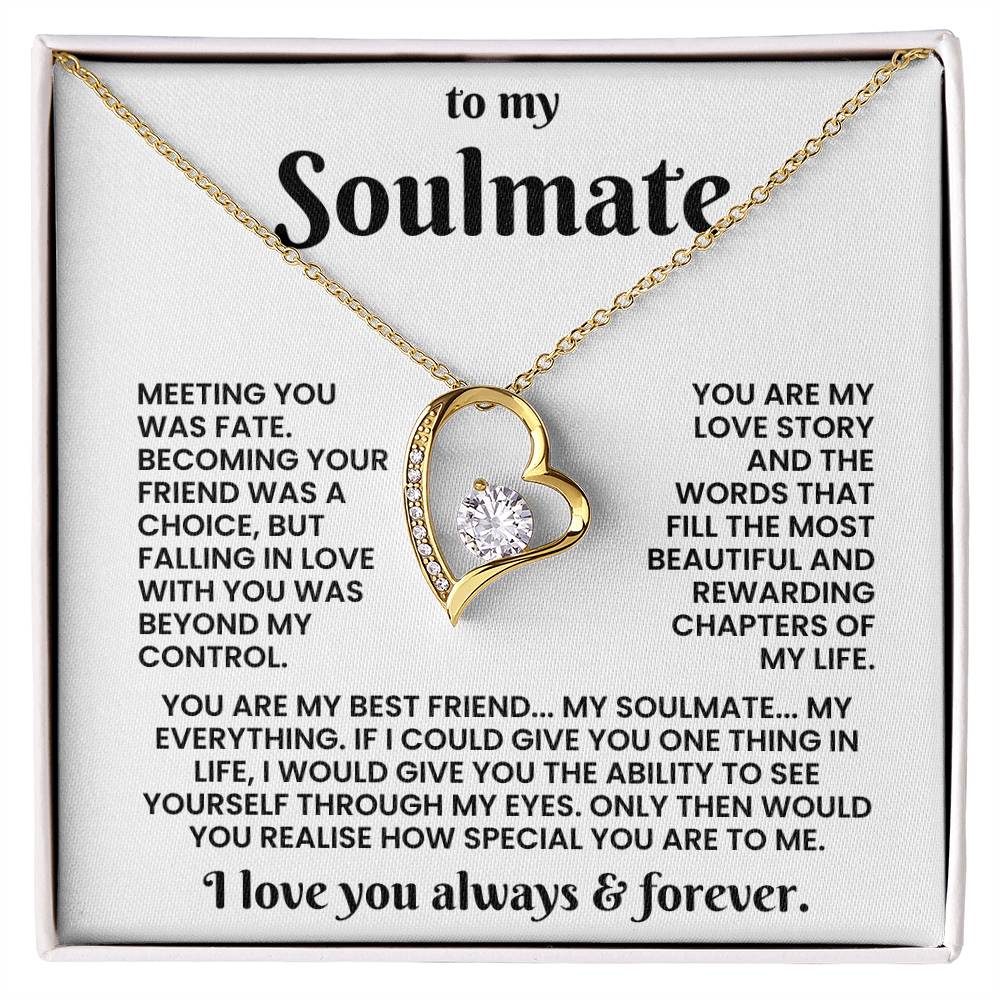 To My Soulmate You Are My Heart'S Home Forever Love Necklace
